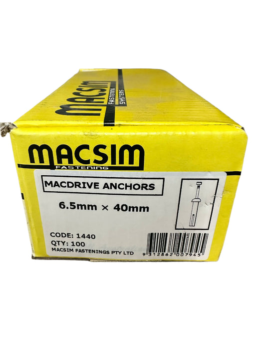 Macsim 6.5 x 40mm Macdrive Anchor